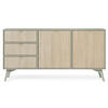 KOMMODE - Abeto Grün S158 - Eichefarben/Grün, Holz (158/80/38cm) - Möblo