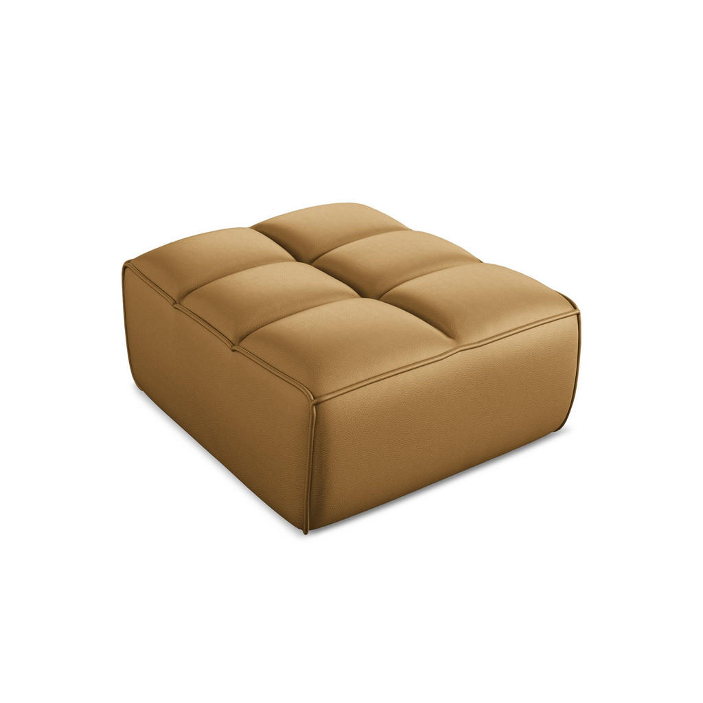 Thumbnail - Makamii Pouf, Cognac, Leder, 1-Sitzer, Füllung: Schaumstoff, 80x43x93 cm, Made in EU, Wohnzimmer, Hocker, Sitzhocker