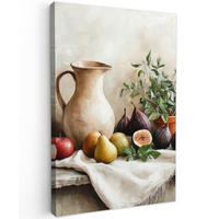 LEINWANDBILD Obst - Kräuter - Ländlich 90x140 cm - Naturfarben, Textil (90/140cm) - MuchoWow