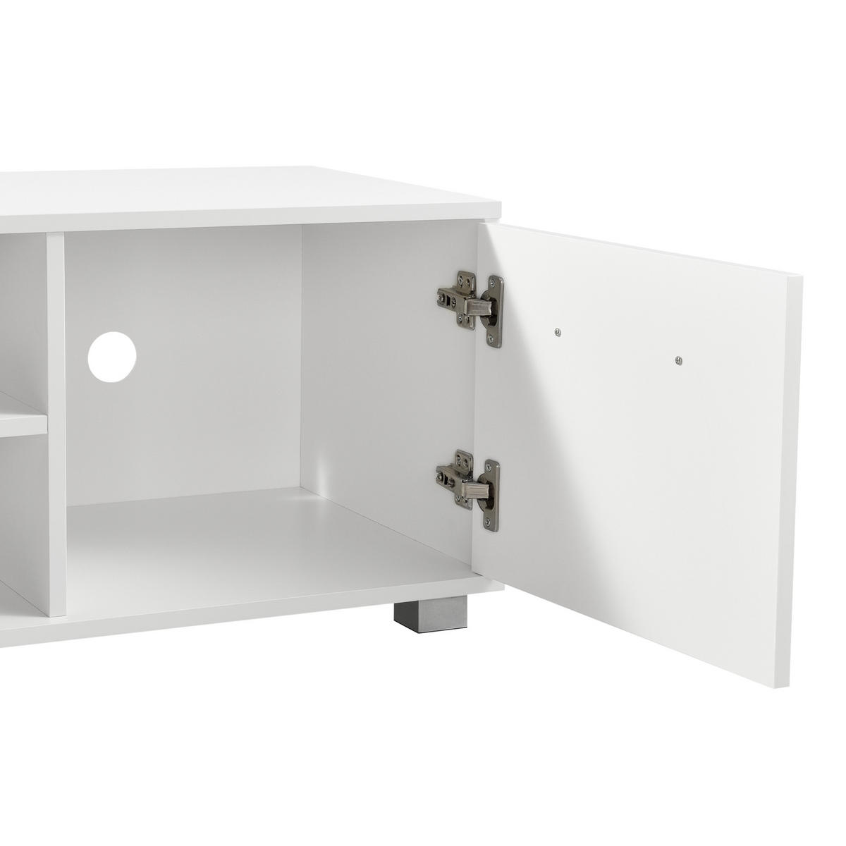 LOWBOARD Laugar - Weiß, Holzwerkstoff (120/38/40cm) - [en.casa]