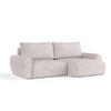 ECKSOFA OMARI mit Schlaffunktion Beige im Neve Stoff - Beige/Schwarz, Holz/Holzwerkstoff (253/153cm) - AltaBeds