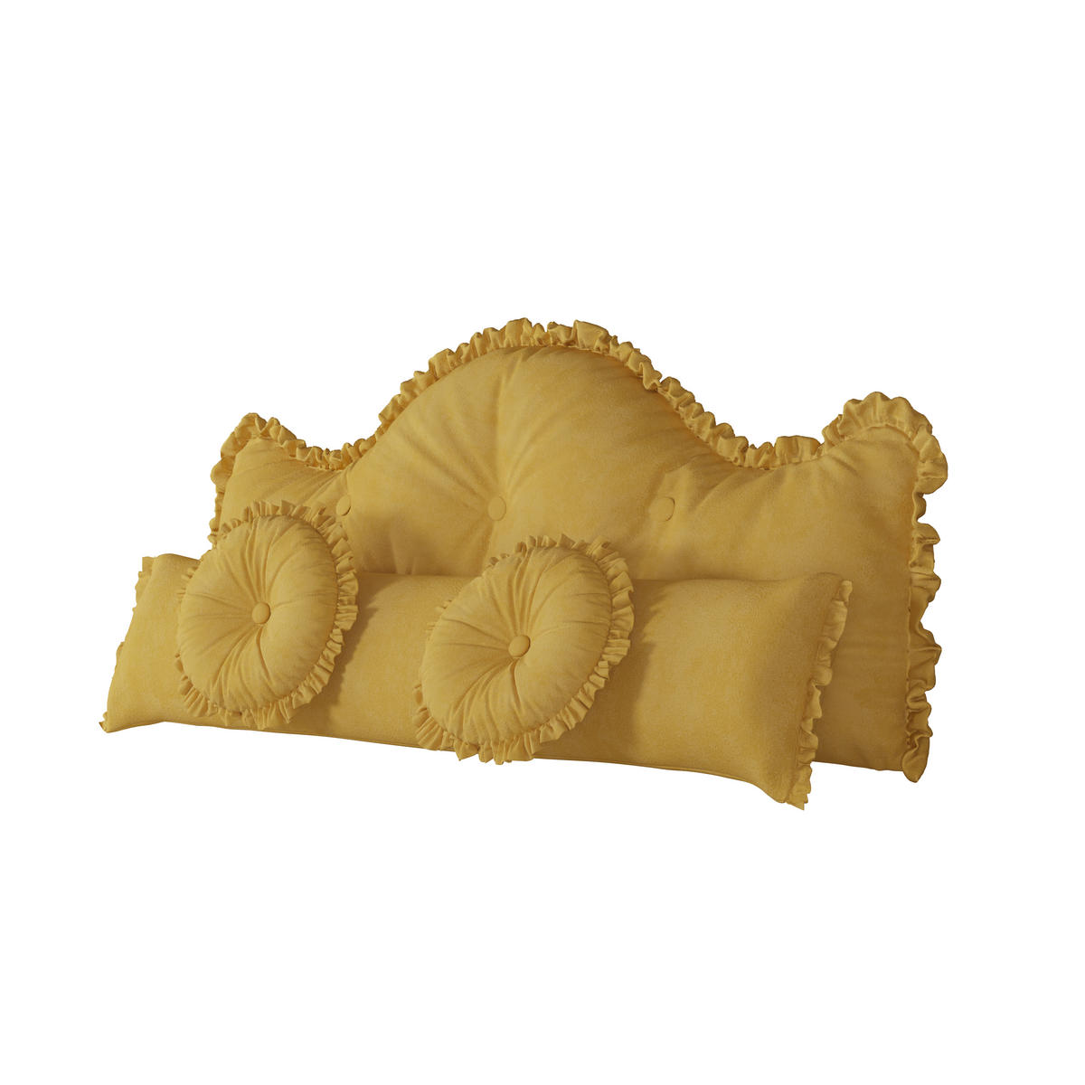 RÜCKENKISSEN Dekokissen 4er-Set 140cm - Gelb, Textil (60/140cm) - Vercart