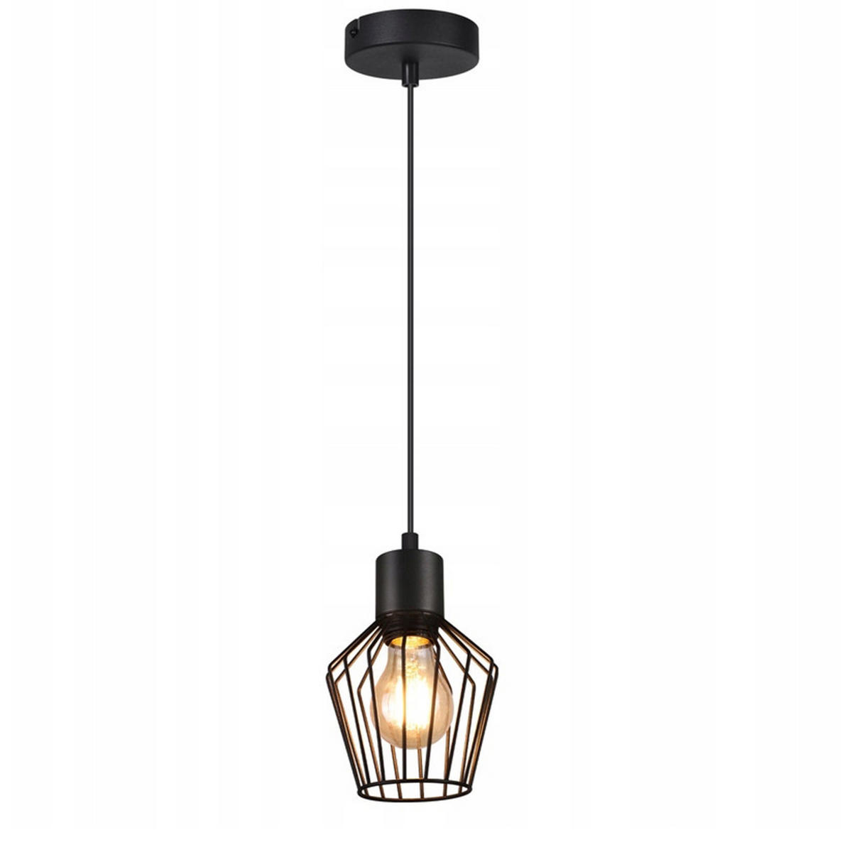 HÄNGELEUCHTE Franz 1-flammig 12/12/173 cm - Schwarz, Metall (12/12/173cm) - Nettlife