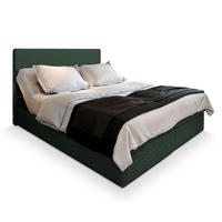 BOXBETT MILARA 180x200 cm mit Matratze und Topper - Grün - Grün, Holz (180/200cm) - MASSENO