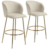 BARSTUHL Luana,51 x 60 x 106 cm, Belastbarkeit 120 kg,creme/gold - Goldfarben/Creme, Kunststoff (51/106/60cm) - tectake