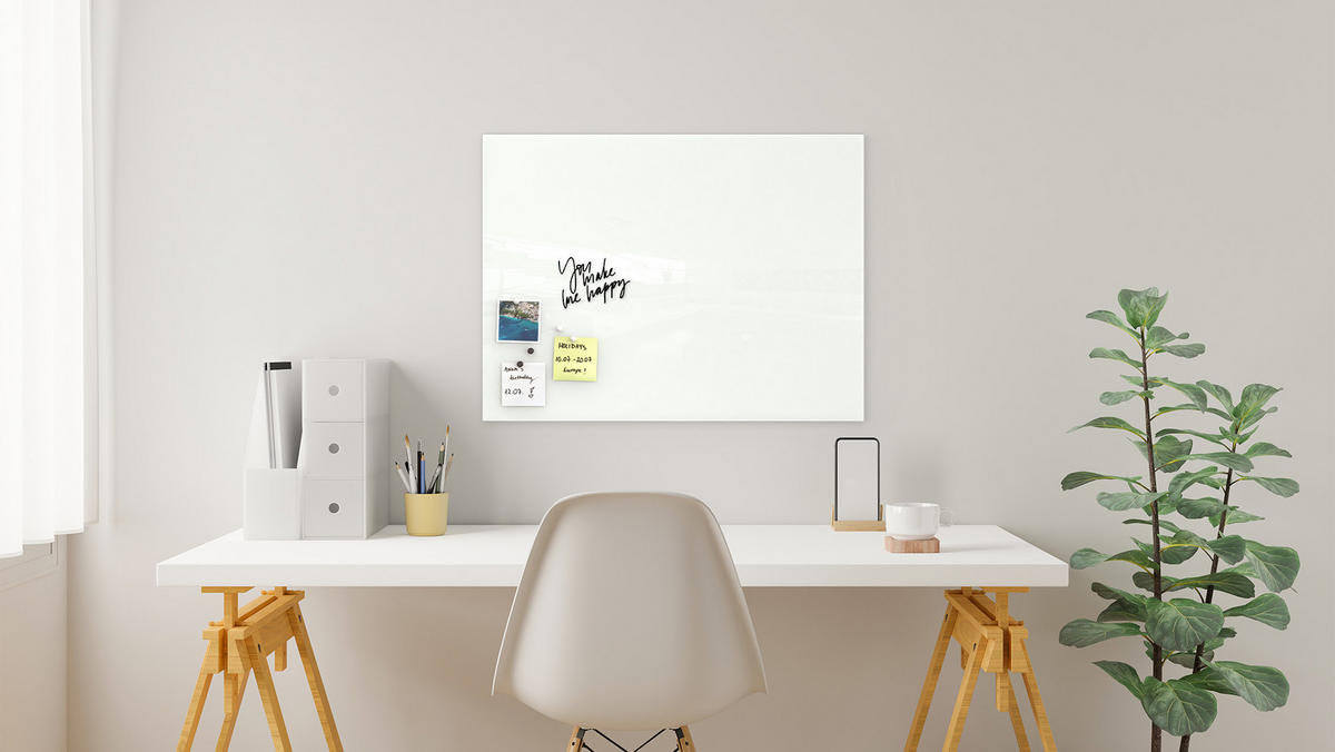 GLASBOARD - Weiß CLASSIC WHITE 80x60cm - Weiß, Glas (80/60/0.7cm) - ALLboards