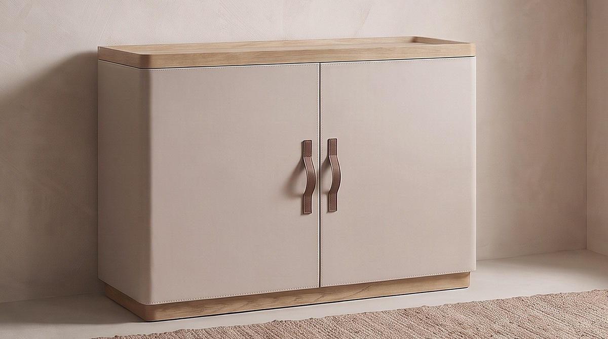 SIDEBOARD FLORIANA Weiß Eiche - Eichefarben/Weiß, Eichenholz/Holz (180/200cm) - KAWOLA