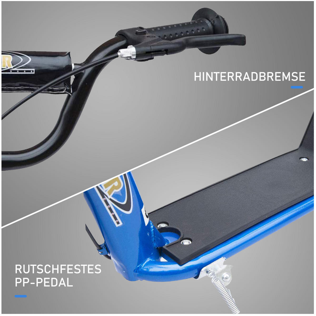 KINDERROLLER, Schwarz/Rosa/Blau/Rot, Stahl+ PVA - Blau, Metall (120/52/80cm) - HOMCOM