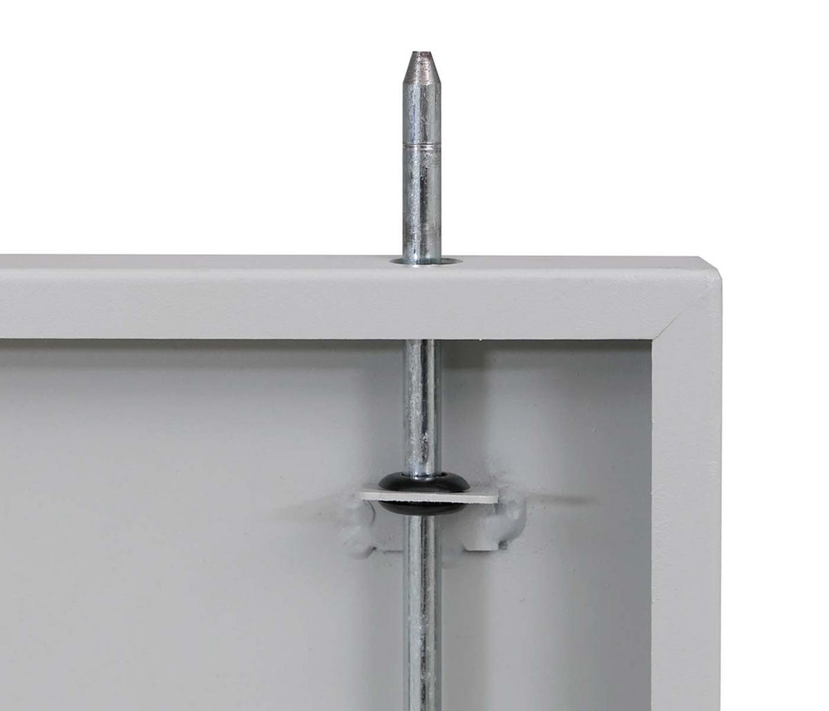 FAHRRADGARAGE rechteckig Hellgrau - Hellgrau, Metall (148/124/208cm) - MCW