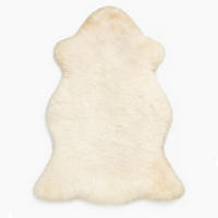 SCHAFFELL Lammfell natur meliert extra weich, ca. 110 cm, 3 Stück - Weiß/Naturfarben, Fell (60/110cm) - Provellus