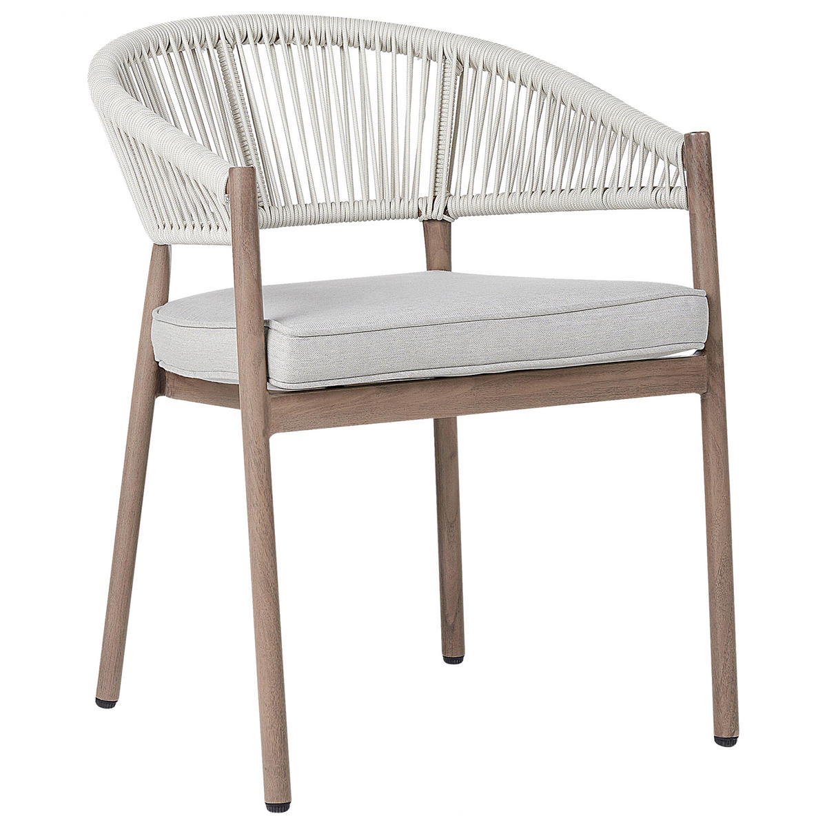STÜHLE 6er-Set Dunkler Holzfarbton Flavia - Dunkelbraun/Beige, Metall (58/77/62cm) - Beliani