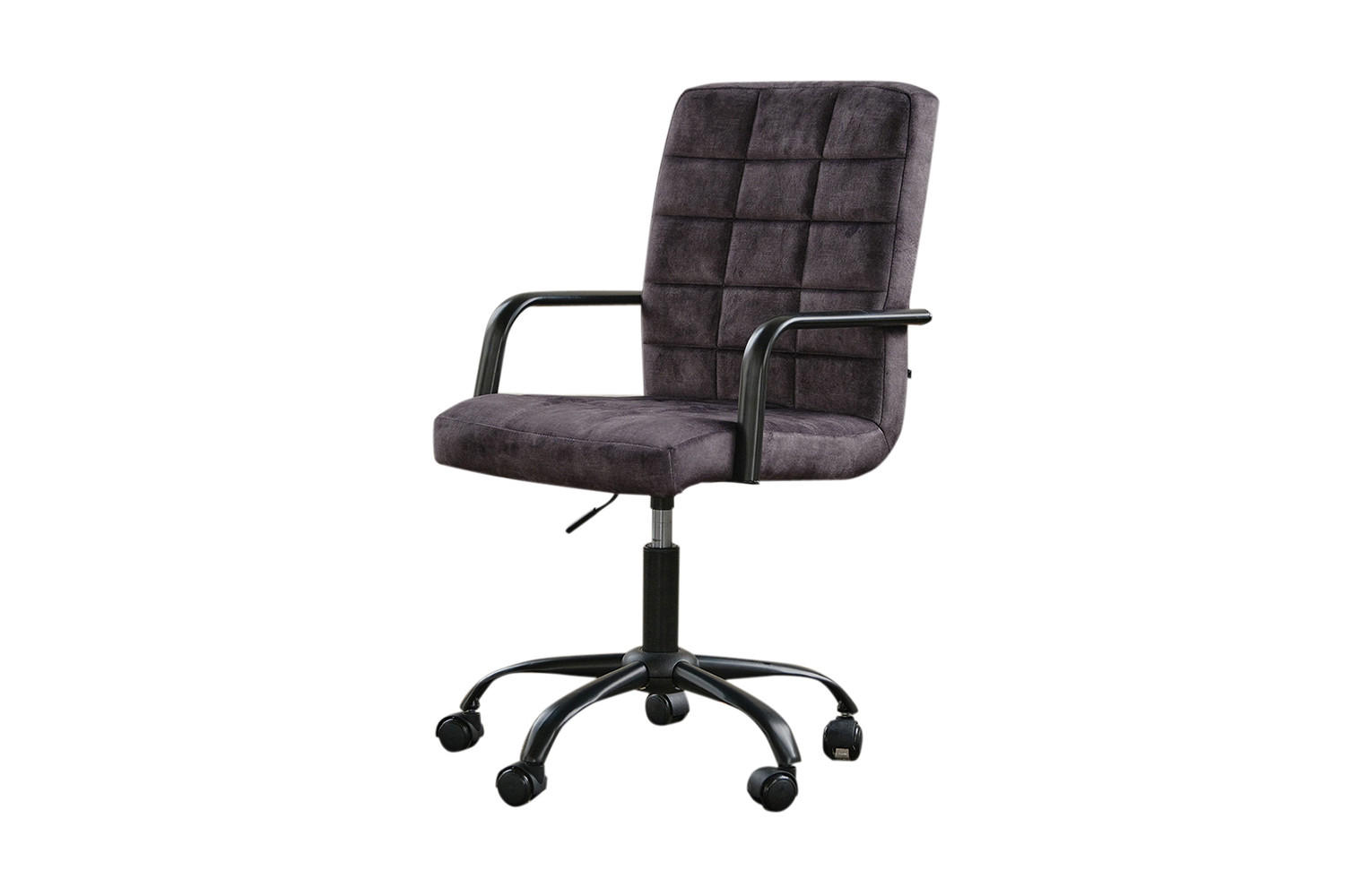BÜROSTUHL MERLE Grau Velvet - Anthrazit/Schwarz, Textil (52/86/52cm) - KAWOLA