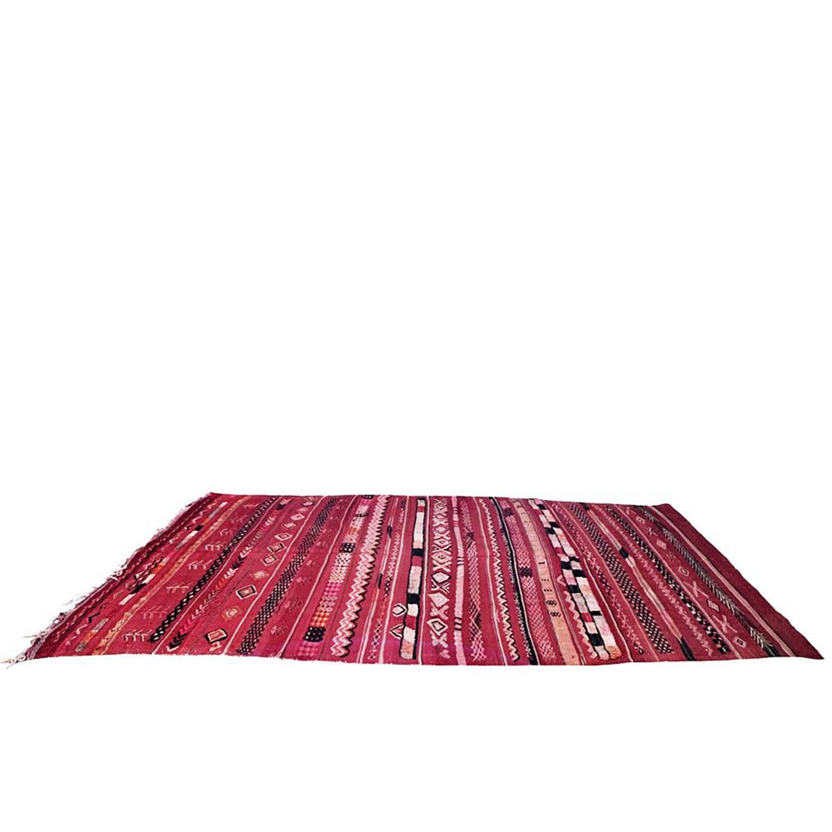 BERBERTEPPICH aus reiner Wolle 169x 364 cm - Rot, Naturmaterialien (169/364cm) - AFK Living