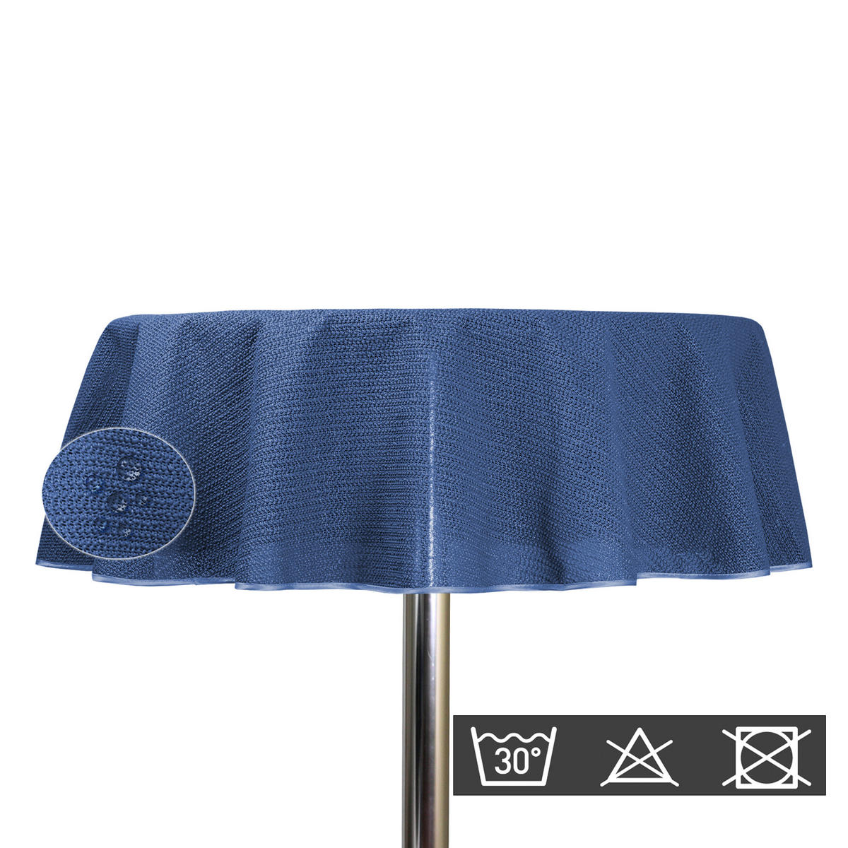GARTENTISCHDECKE oval 160/220 cm Blau - Blau, Kunststoff (160/220cm) - TiborTex