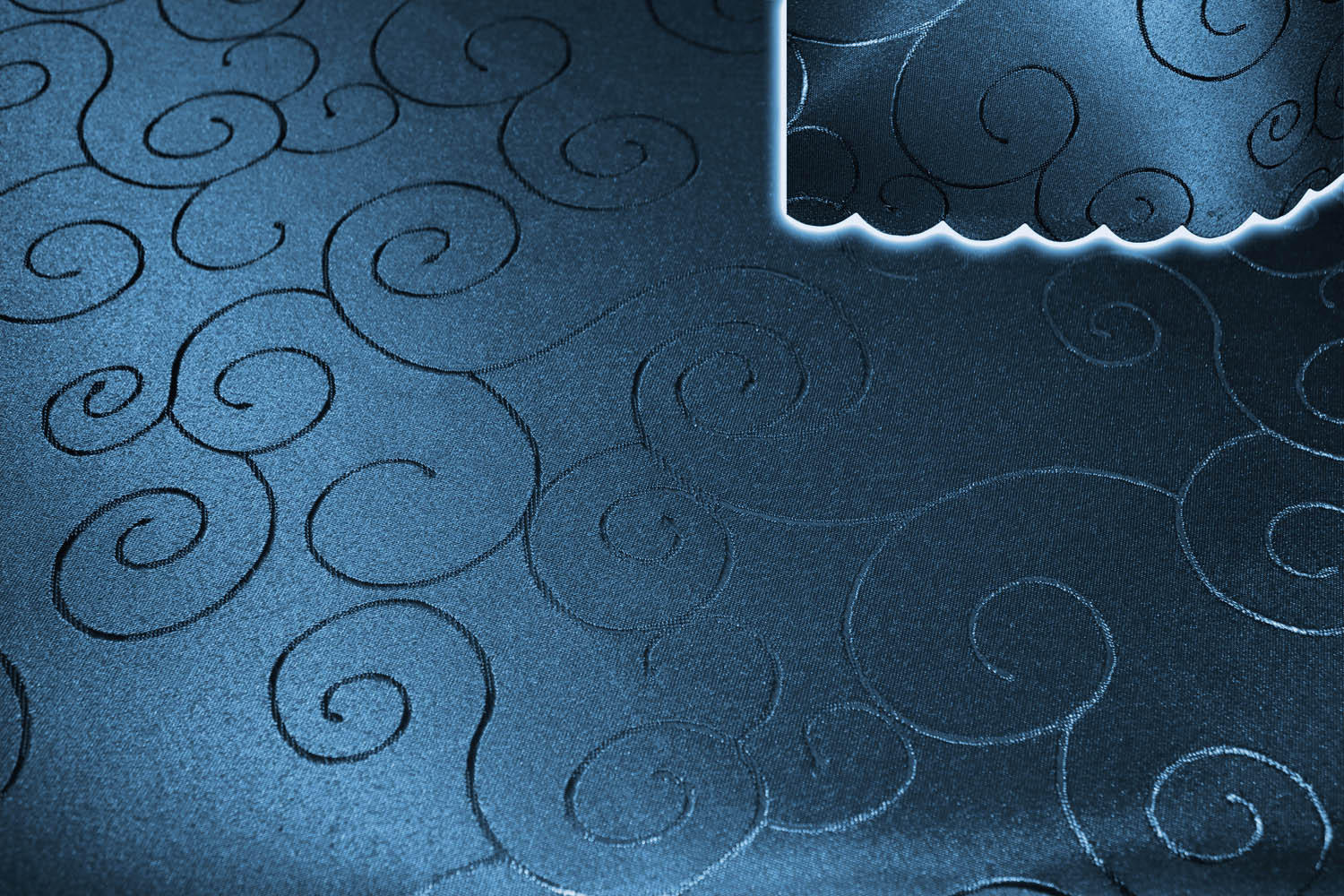 TISCHDECKE 110/110 cm Ornamente Dunkelblau - Dunkelblau, Textil (110/140cm) - TiborTex