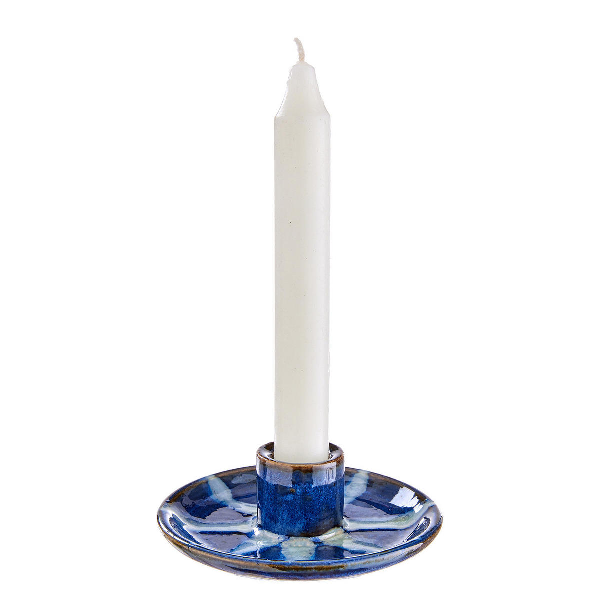 KERZENHALTER Seventies - Blau, Keramik (11/4/11cm) - Butlers