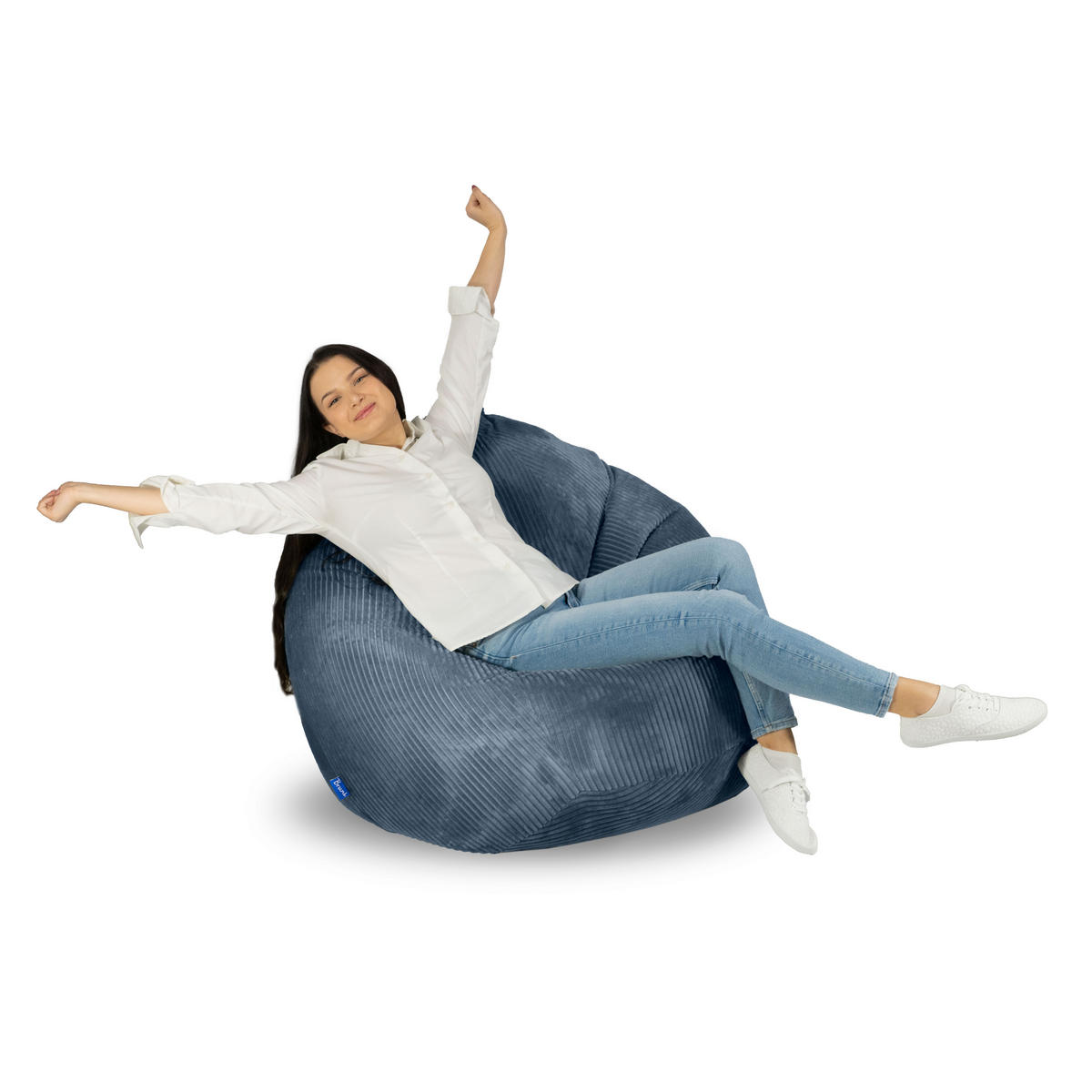 KINDER-SITZSACK Classico Cord S dunkelblau - Dunkelblau, Textil (70/60/70cm) - Bruni