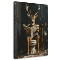 LEINWANDBILD Tiere 80x120cm - Schwarz, Textil (80/120cm) - Feeby