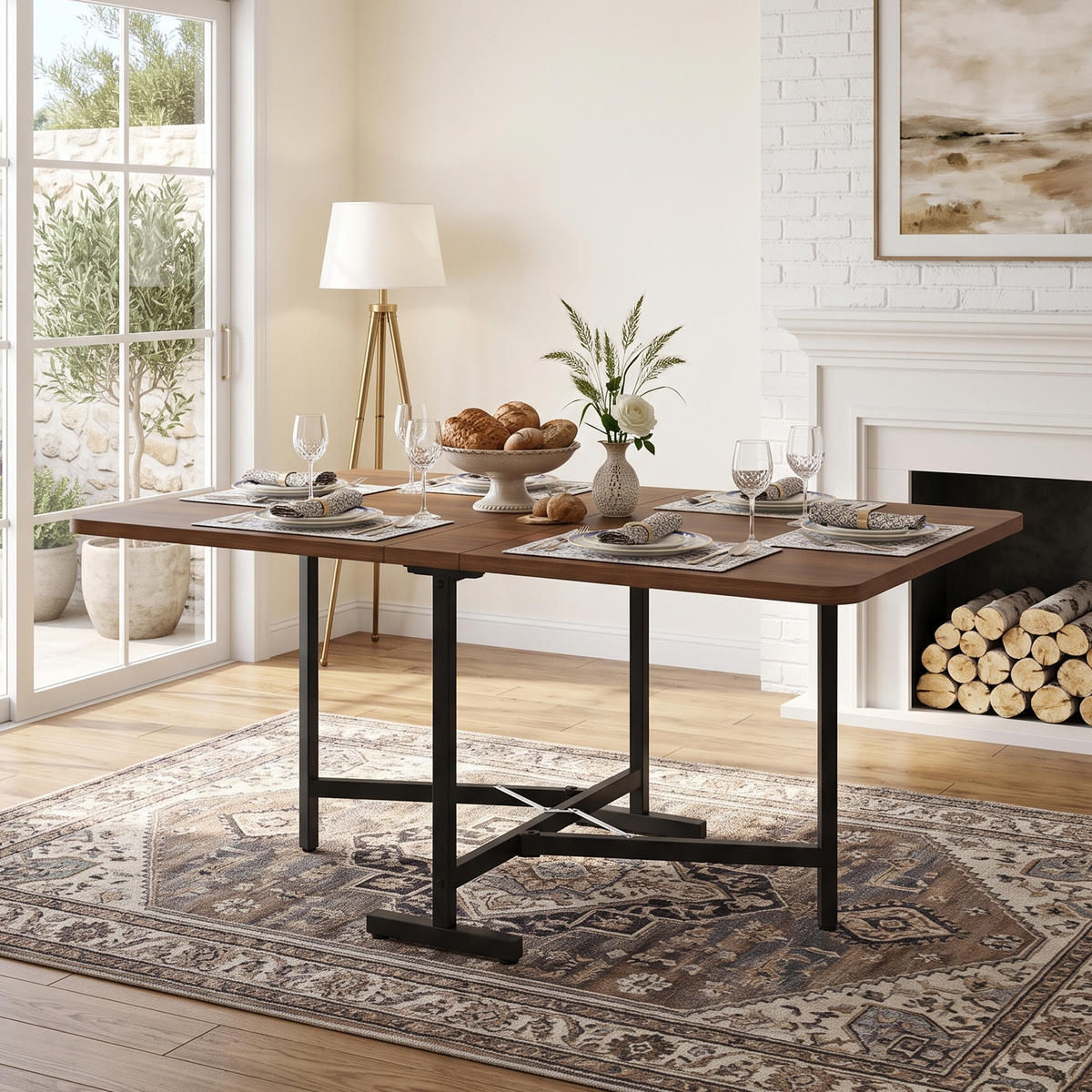 KLAPPTISCH 120/80 cm DE-39804 Walnussholzfarbe - Walnussfarben, Holzwerkstoff (80/120/75cm) - ComfortXL