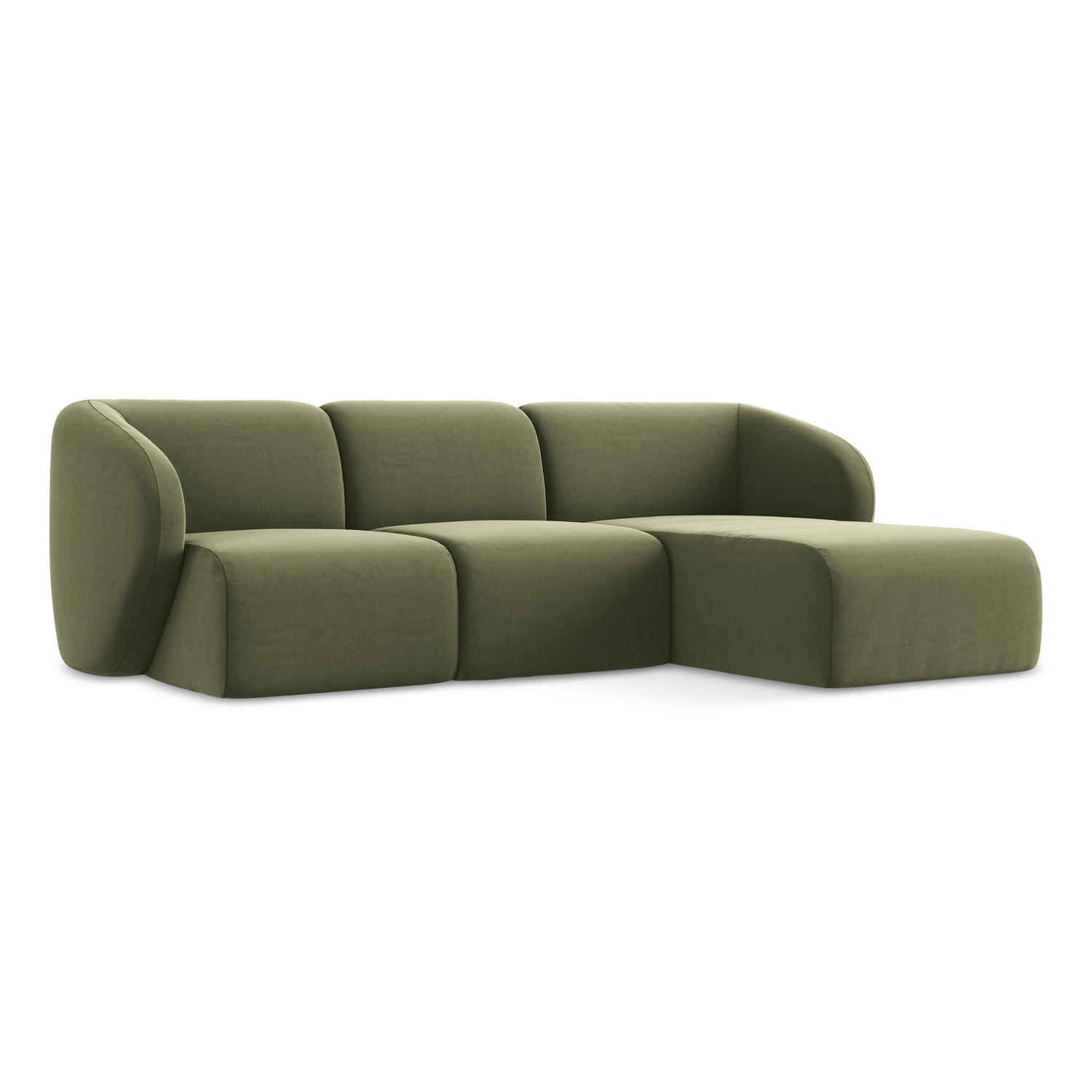 LaMiaSofa Ecksofa Olivgrün 248x166 cm