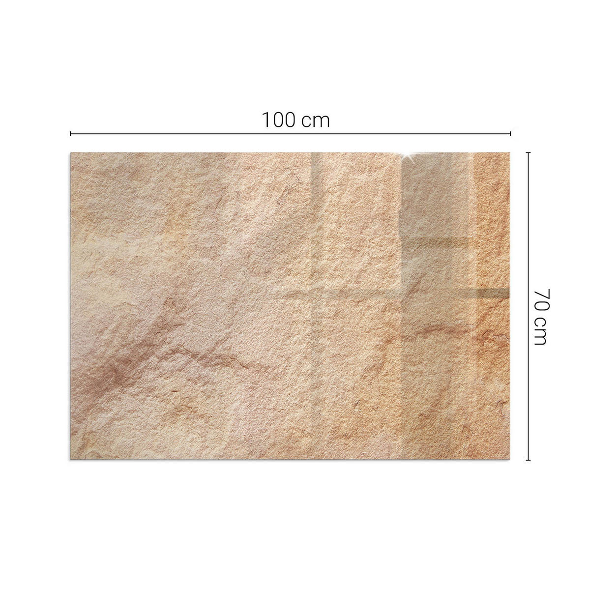 GLASPLATTE für Kamin 100x70 cm Beige - Beige, Glas (100/70/0.4cm) - ArtPrintCave