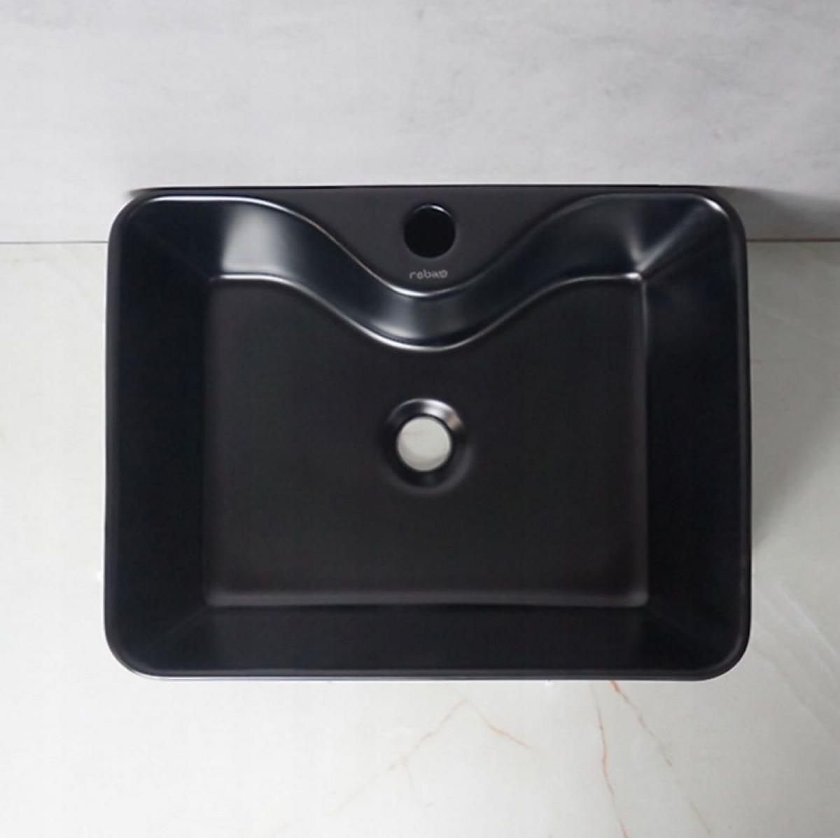 WASCHBECKEN, schwarz 48/38/14 cm - Schwarz, Keramik (48/14/38cm) - Rebiko