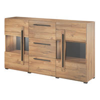 SIDEBOARD TULLIA 180/103/39 cm mit 3 Schubladen und 2 Türen Eichefarben - Eichefarben, Holzwerkstoff (180/103/39cm) - MASSENO