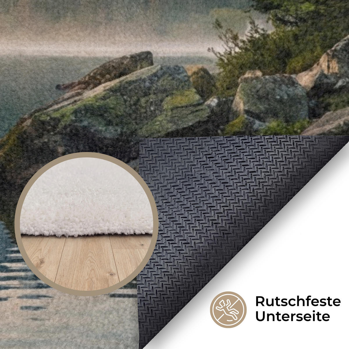 KOBERCE - Hory - Voda - Stromy - 200x140 cm - viacfarebná, textil/plast (200/0.4cm) - OnlyWow