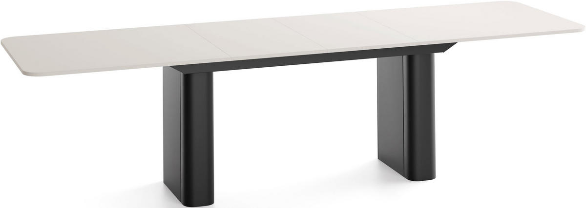 ESSTISCH Riven rechteckig ausziehbar verlängerbar mit Butterfly-Auszug, Kaschmir 200-296/90/76 cm - Kaschmir/Beige, Holzwerkstoff/Metall (90/296/76cm) - WFL GROUP
