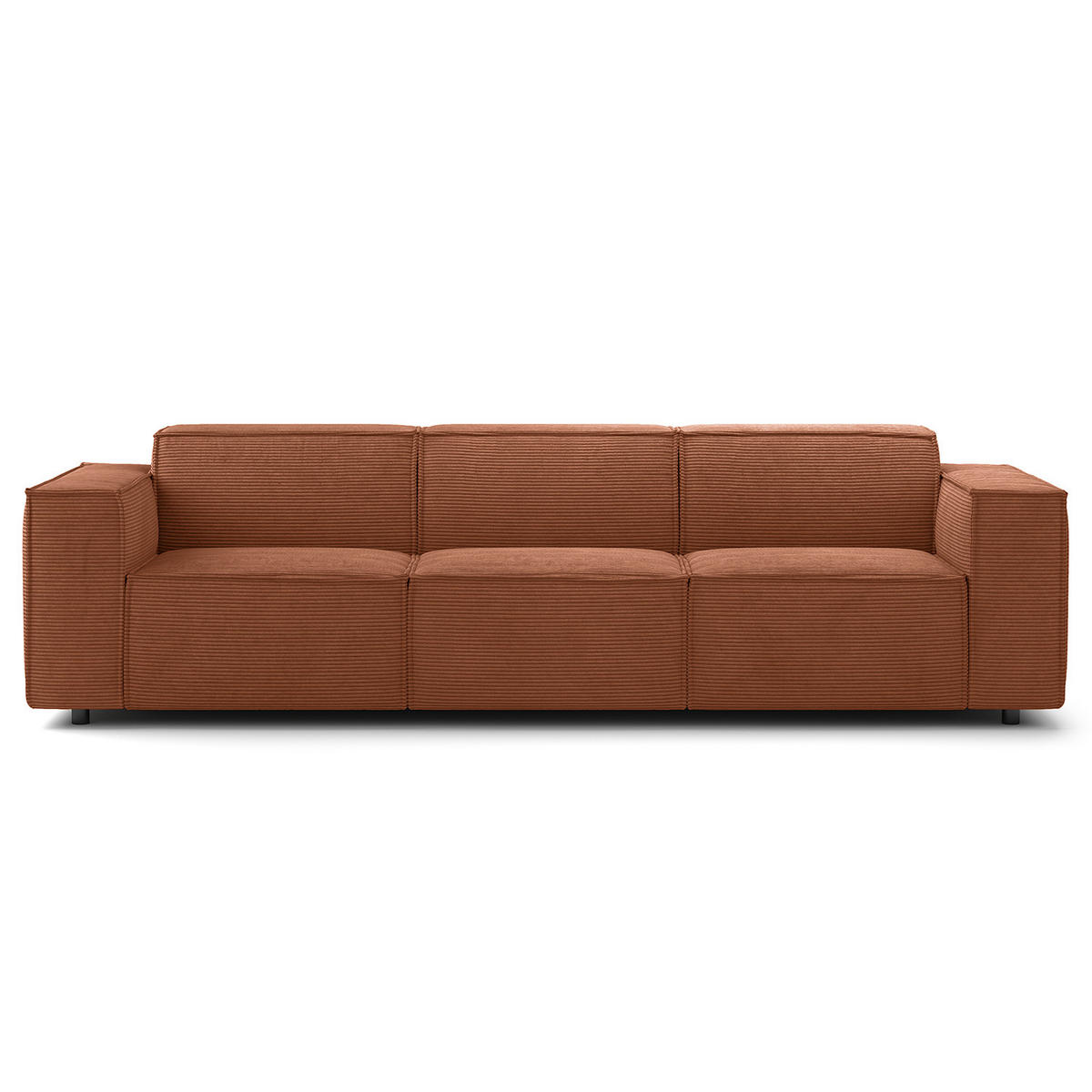 3-SITZER SOFA - Braun, Textil (260/70/96cm) - home24