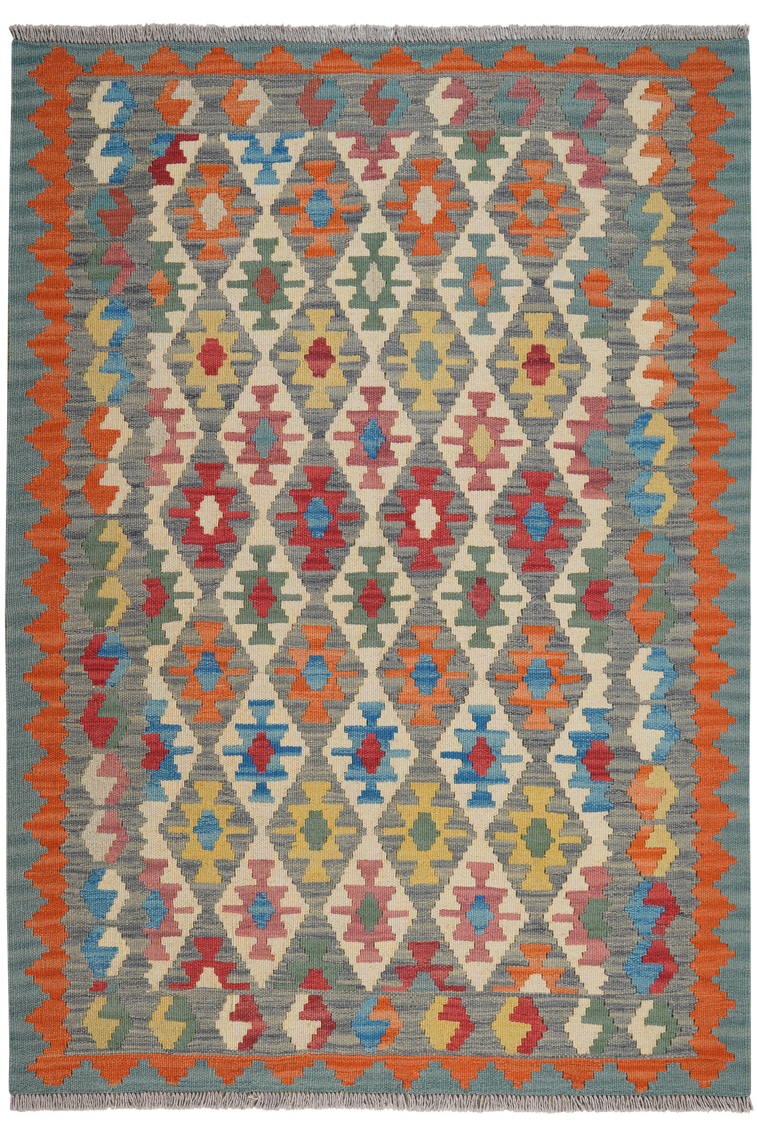 HANDWEBTEPPICH Kelim Gashgai Grau 180/127 cm Schurwolle - Grau, Textil (127/180cm) - Looma