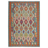 HANDWEBTEPPICH Kelim Gashgai Grau 180/127 cm Schurwolle - Grau, Textil (127/180cm) - Looma