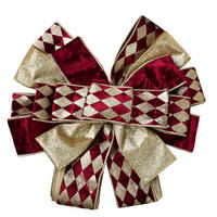DEKOSCHLEIFE SANTA LILA Bordeaux Samt - Bordeaux, Textil (35/5/35cm) - Mondex