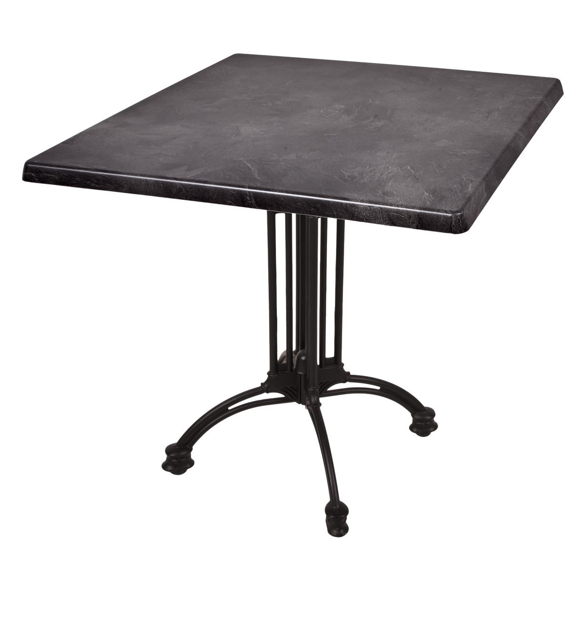 BISTROTISCH Jelena 80x80cm Quadratisch Schwarz Holz Cafétisch - Schwarz, Holz (80/80/61cm) - DELUKE