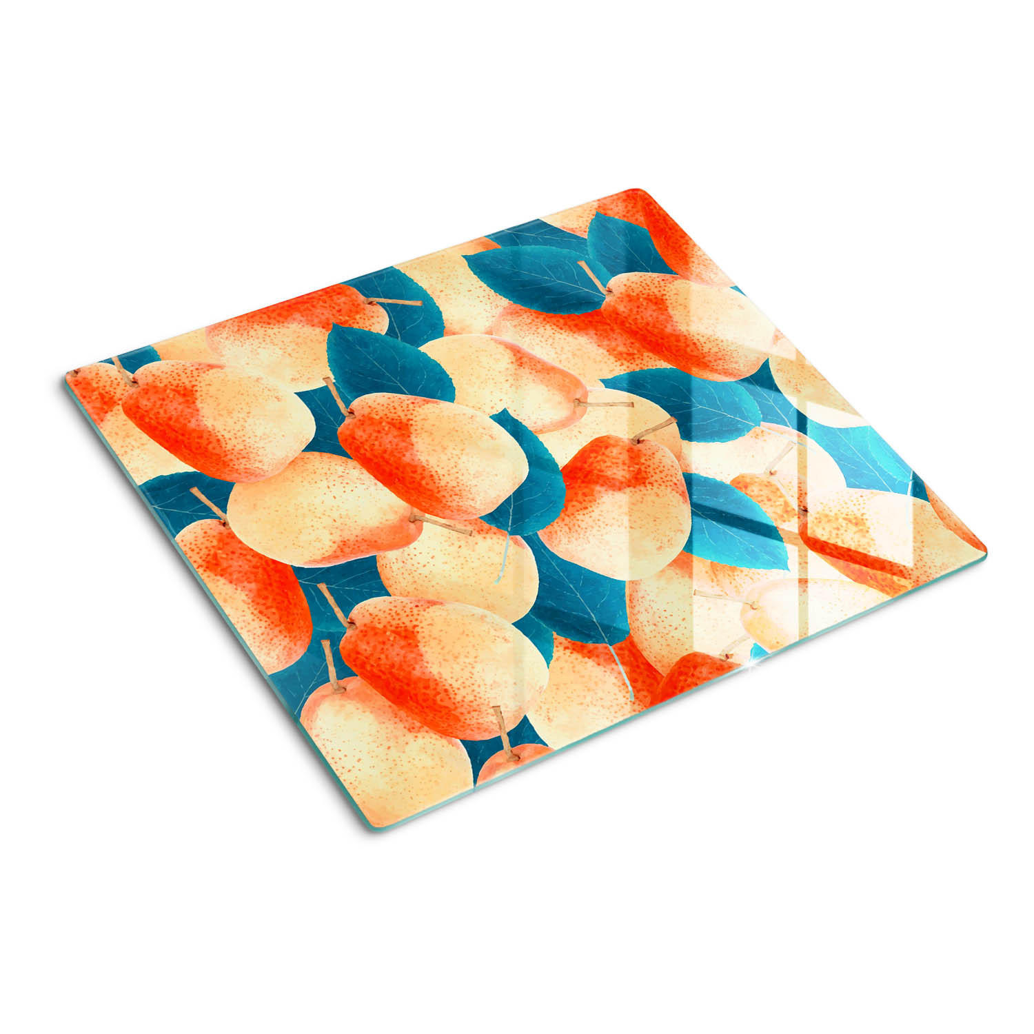 GLASPLATTE 60x52 cm Birnen - Orange, Glas (60/0.4/52cm) - TULUP