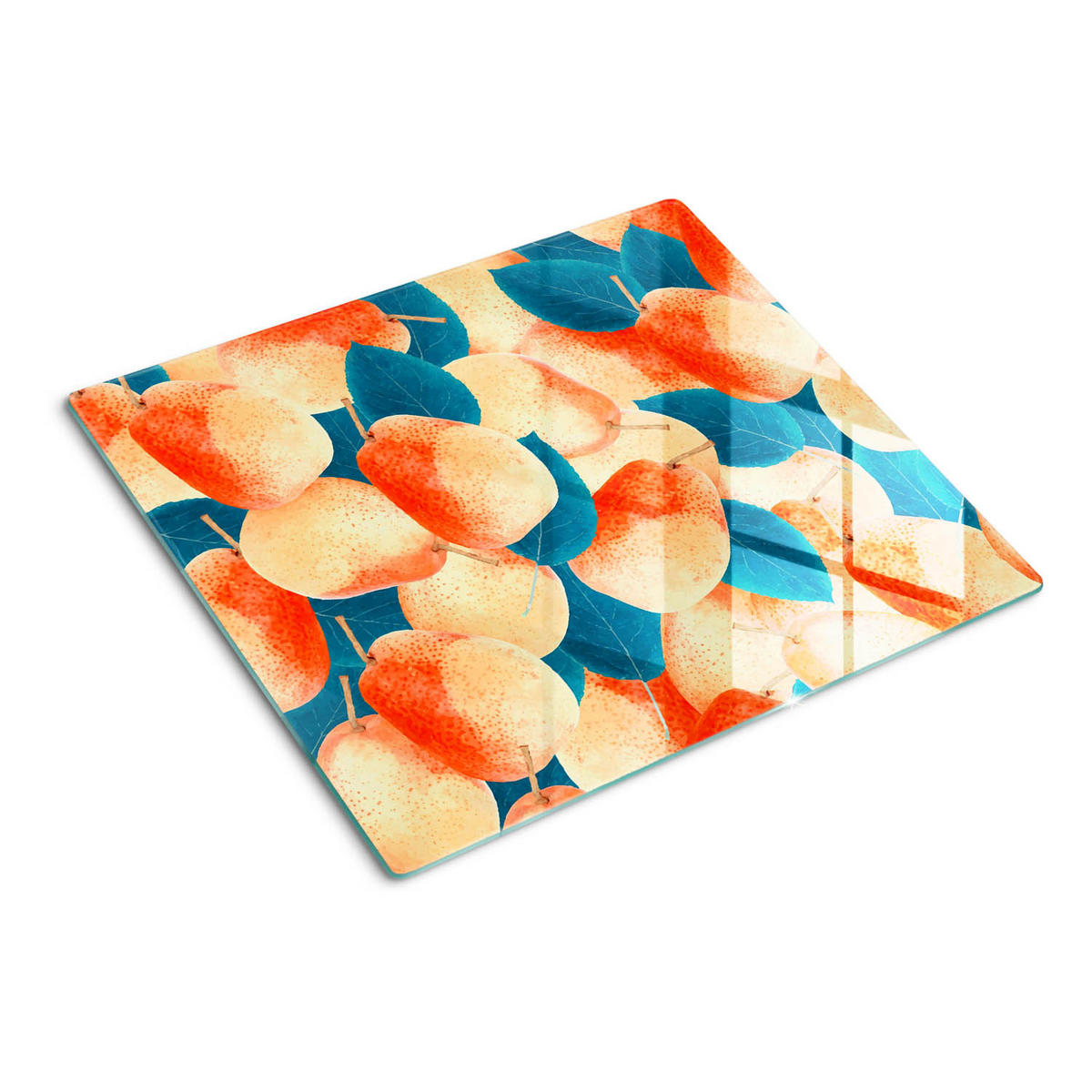 GLASPLATTE 60x52 cm Birnen - Orange, Glas (60/0.4/52cm) - TULUP