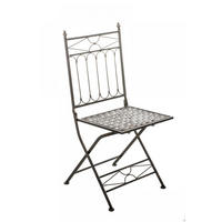 GARTENKLAPPSTUHL Metall Bronze - Bronzefarben, Metall (40/95/40cm) - CLP