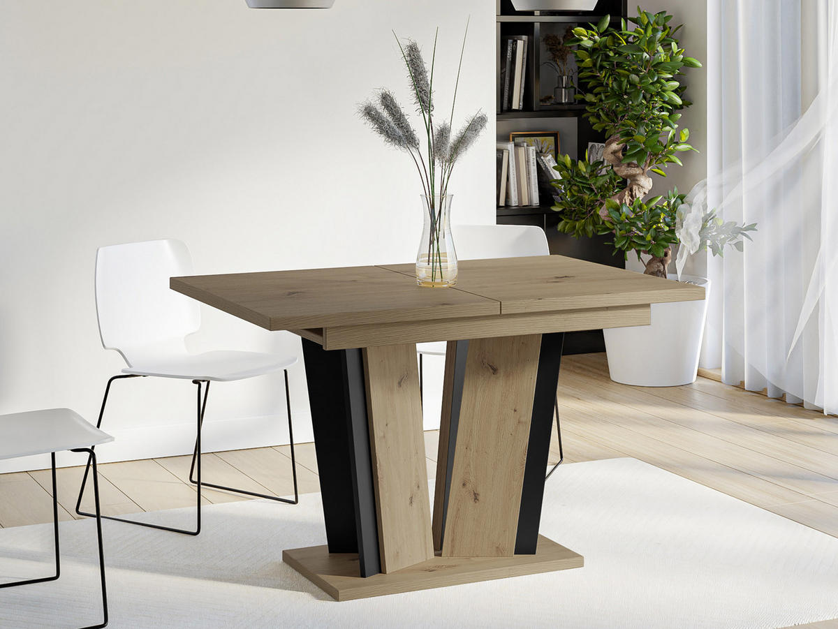 ESSTISCH ausziehbar Doha II - Eiche Artisan, Holzwerkstoff (80/120/75cm) - MIRJAN24