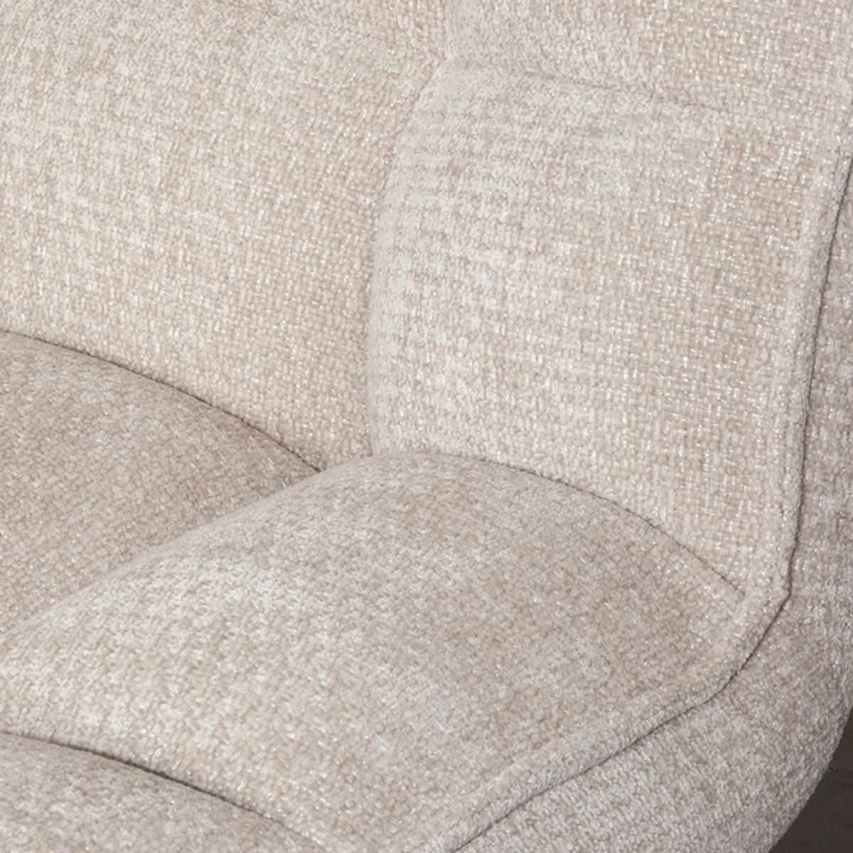 SESSEL Vince Beige 74/63/91 cm - Creme, Textil (63/91/74cm) - LABEL51