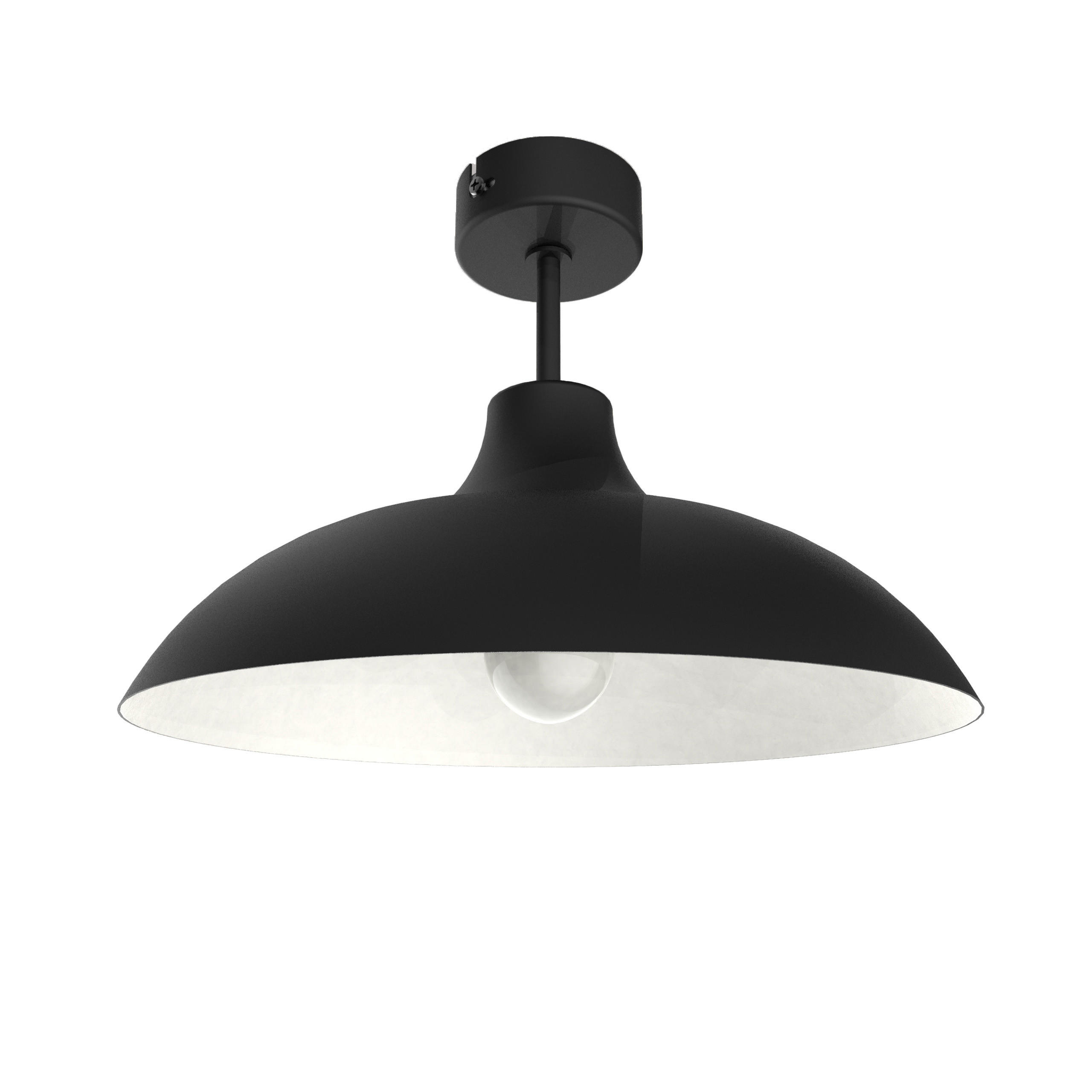 DECKENLEUCHTE Parigina - Schwarz, Metall (40/40/23cm) - Lumicom