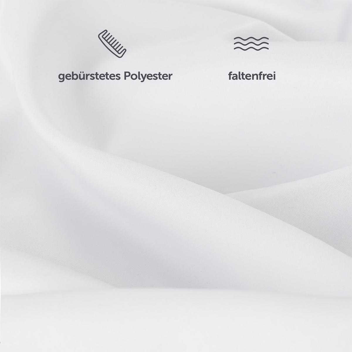 BETTLAKEN 3er Set - Spannbettlaken 180x200x30cm 2X Kissenbezug 50x80cm - White - Weiß, Textil (180/200cm)