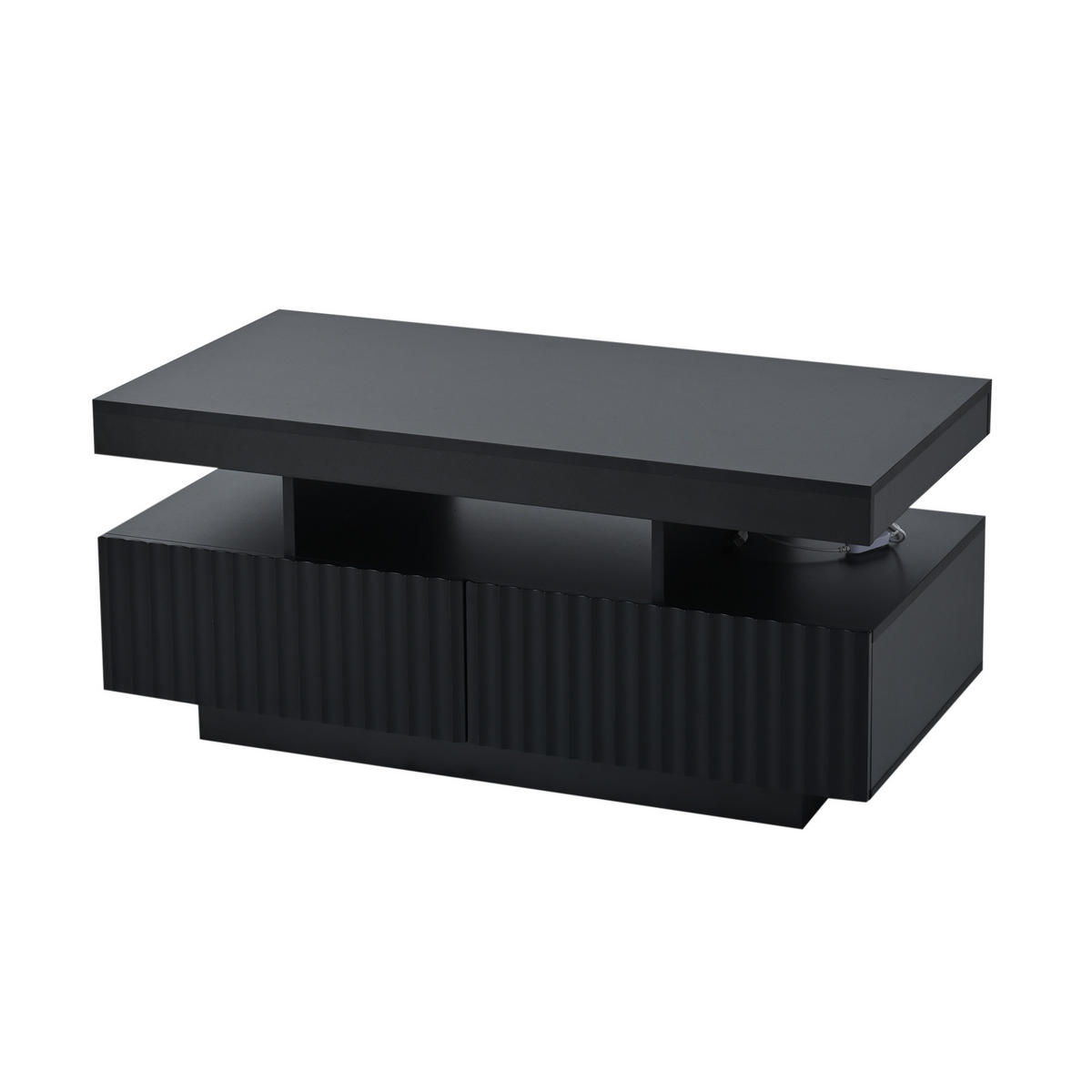 COUCHTISCH Schwarz 100/50/45 cm - Schwarz, Holzwerkstoff (50/100/45cm) - PANGIVO