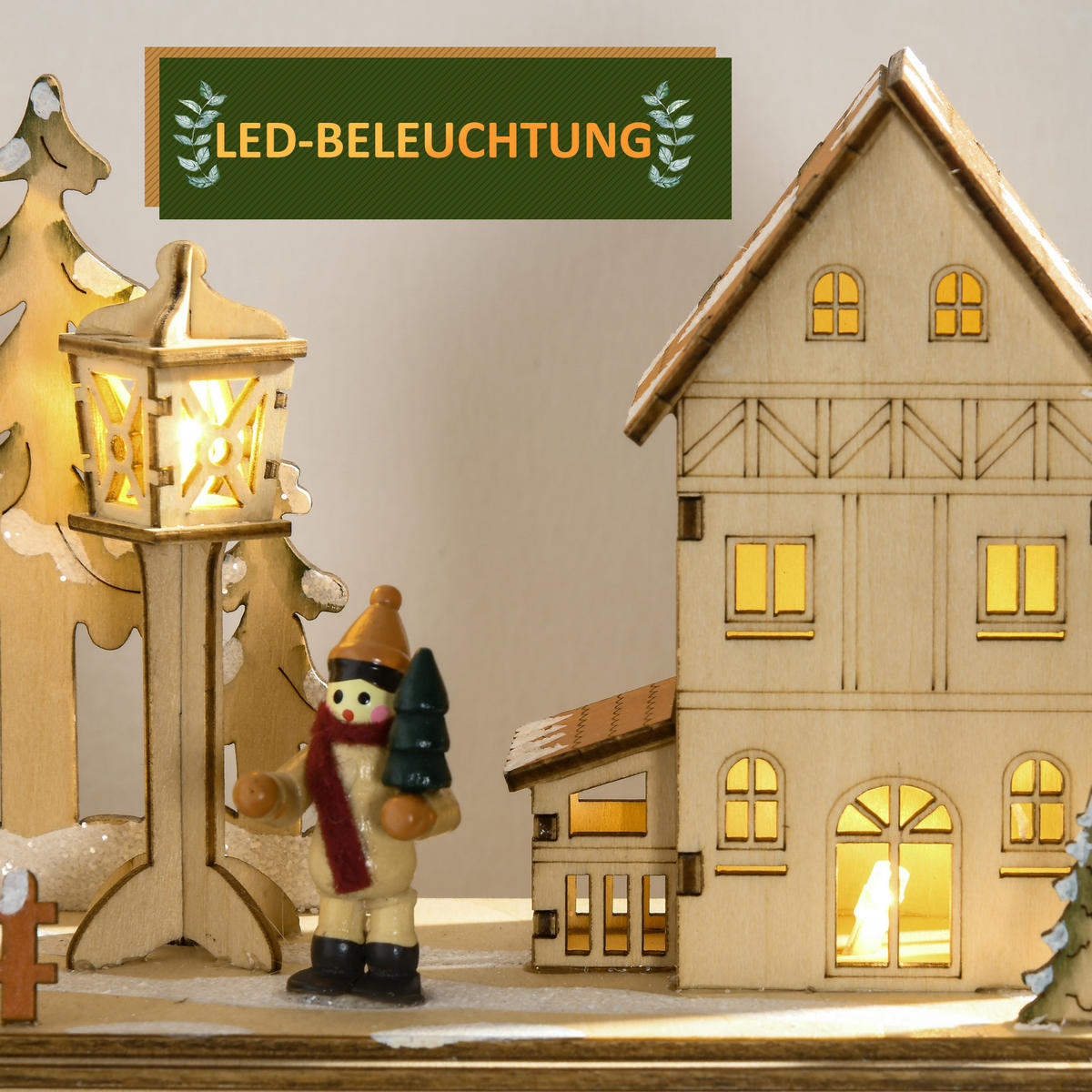 ADVENTSKALENDER zum Befüllen 24 Schubladen Fächer Weihnachtskalender DIY - Naturfarben, Holzwerkstoff (9/52/36cm) - HOMCOM