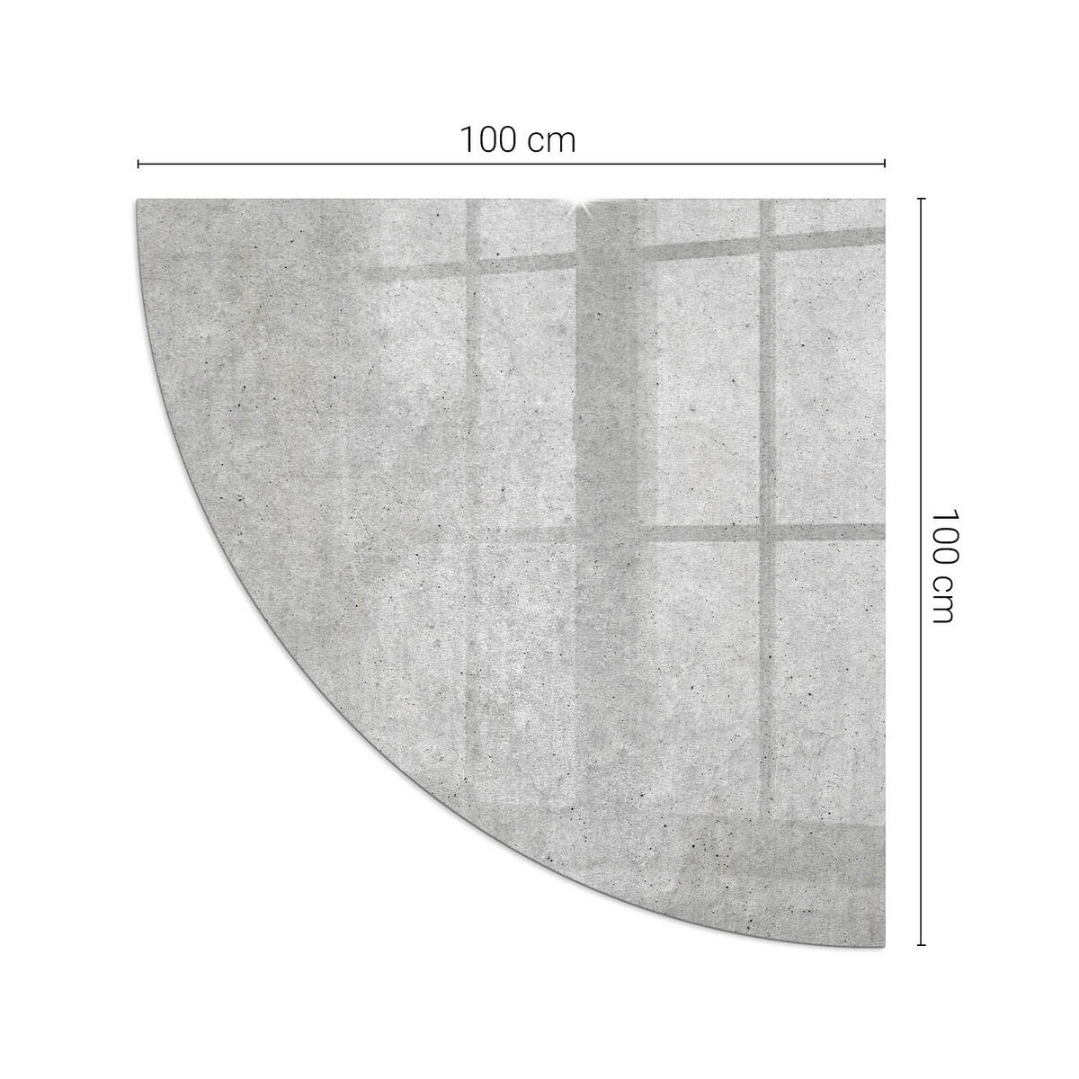 GLASPLATTE für Kamin 100x100 cm Grau - Grau, Glas (100/100/0.4cm) - ArtPrintCave