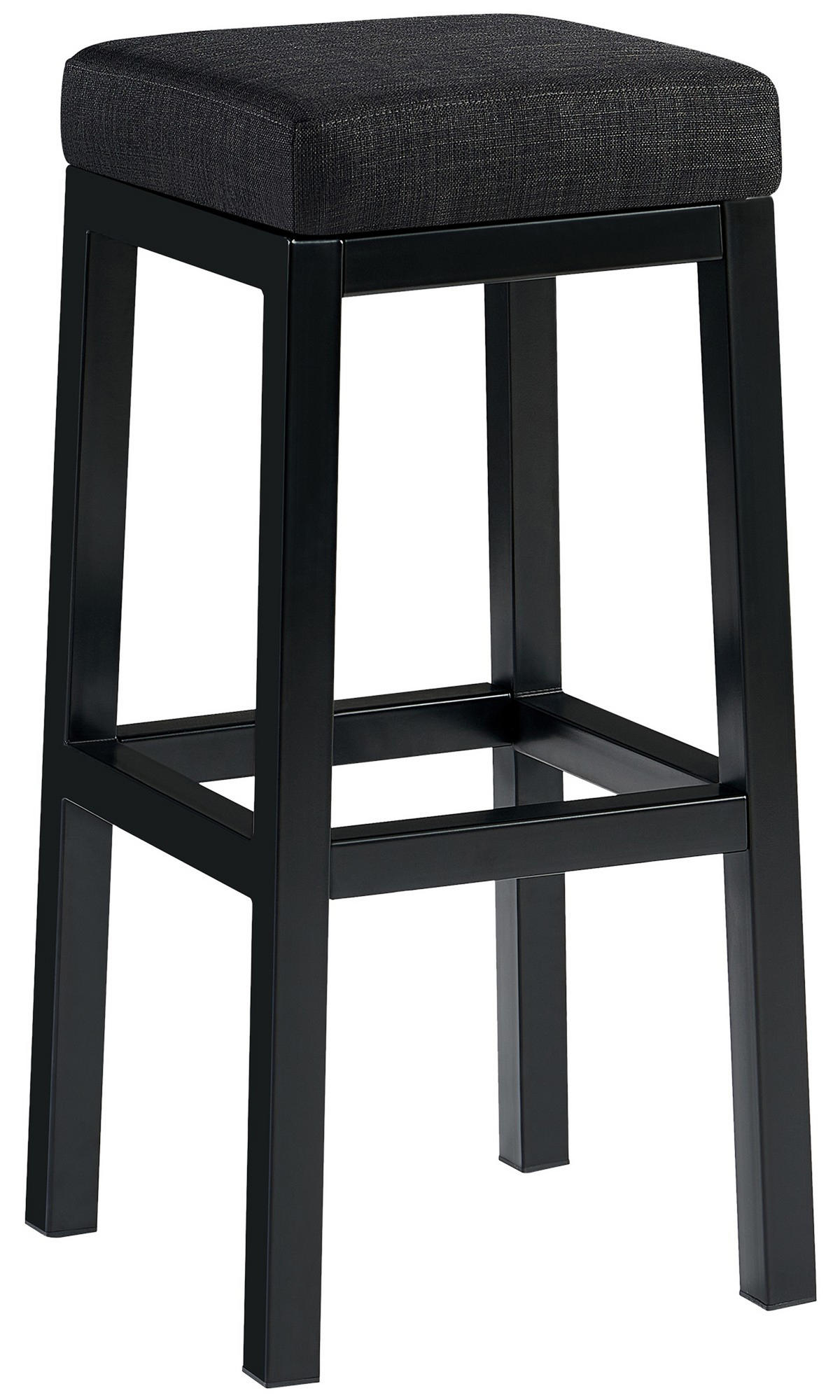 BARHOCKER Talon Stoff dunkelgrau - Dunkelgrau/Grau, Holz/Textil (37/83/37cm) - TPFLiving