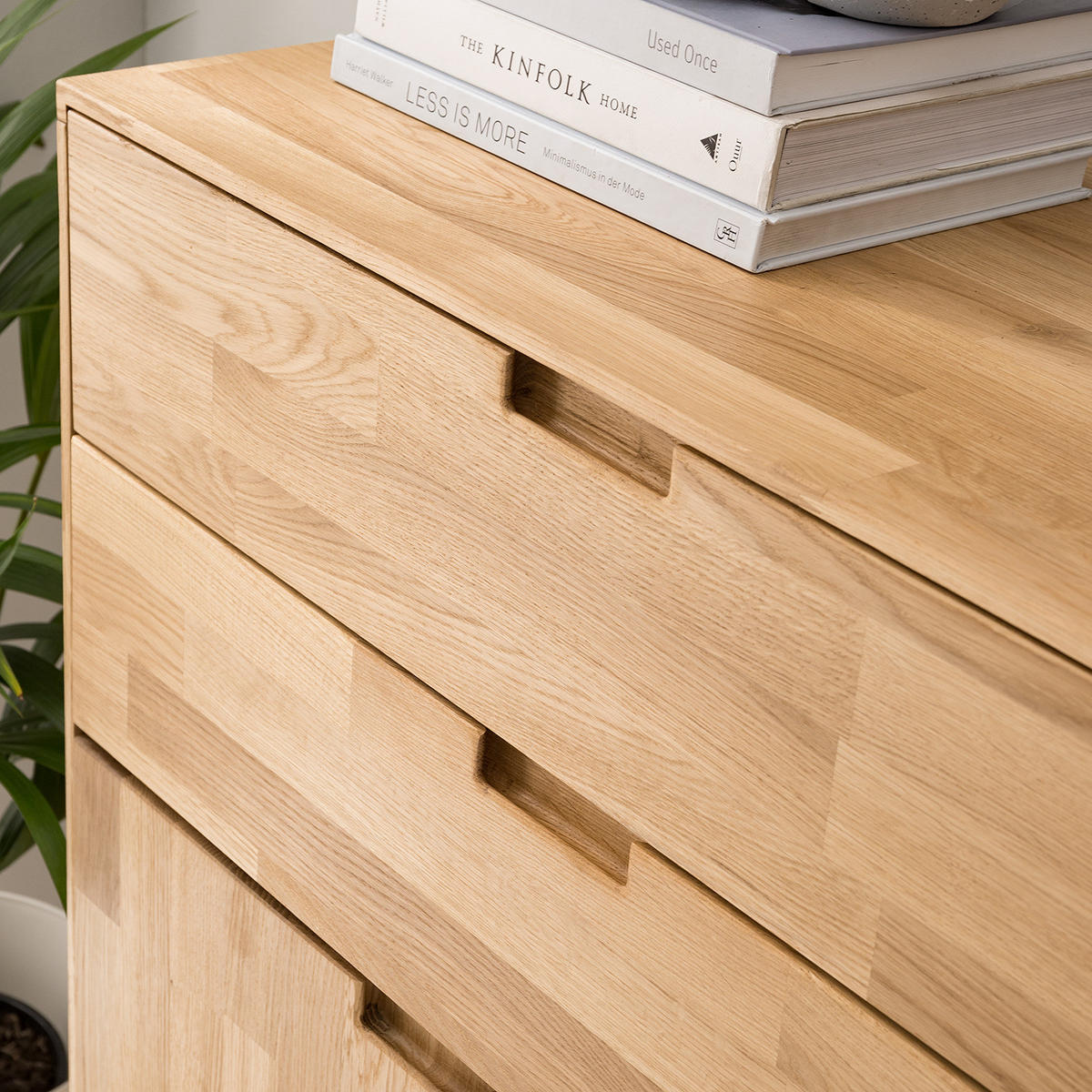 HIGHBOARD - Massivholz - Eichefarben/Braun, Holz (80/115/40cm) - home24