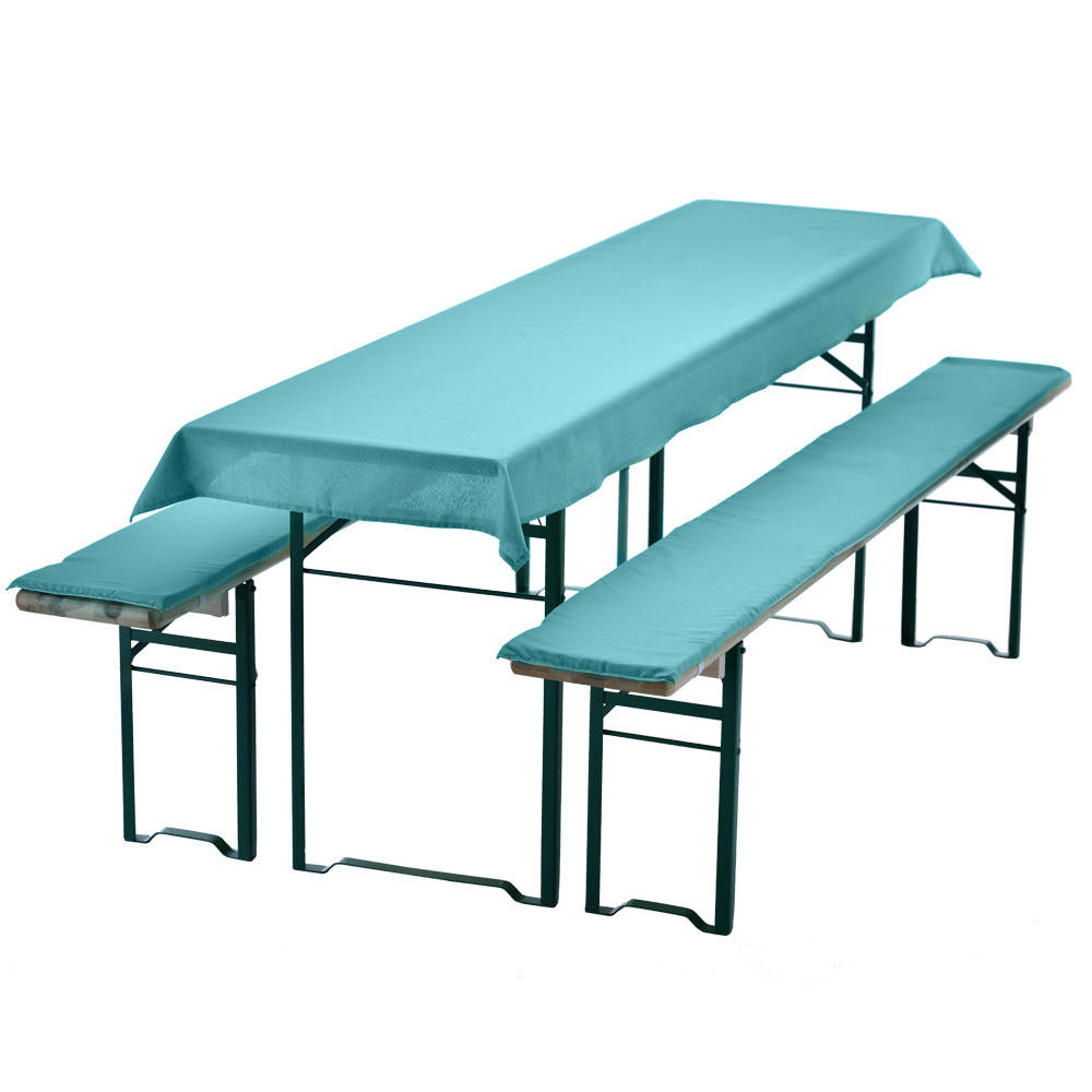 BIERBANKAUFLAGEN Set 240x90 cm Aqua - Türkis, Textil (90/240cm) - NYVI