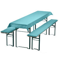 BIERBANKAUFLAGEN Set 240x70 cm Aqua - Türkis, Textil (70/240cm) - NYVI