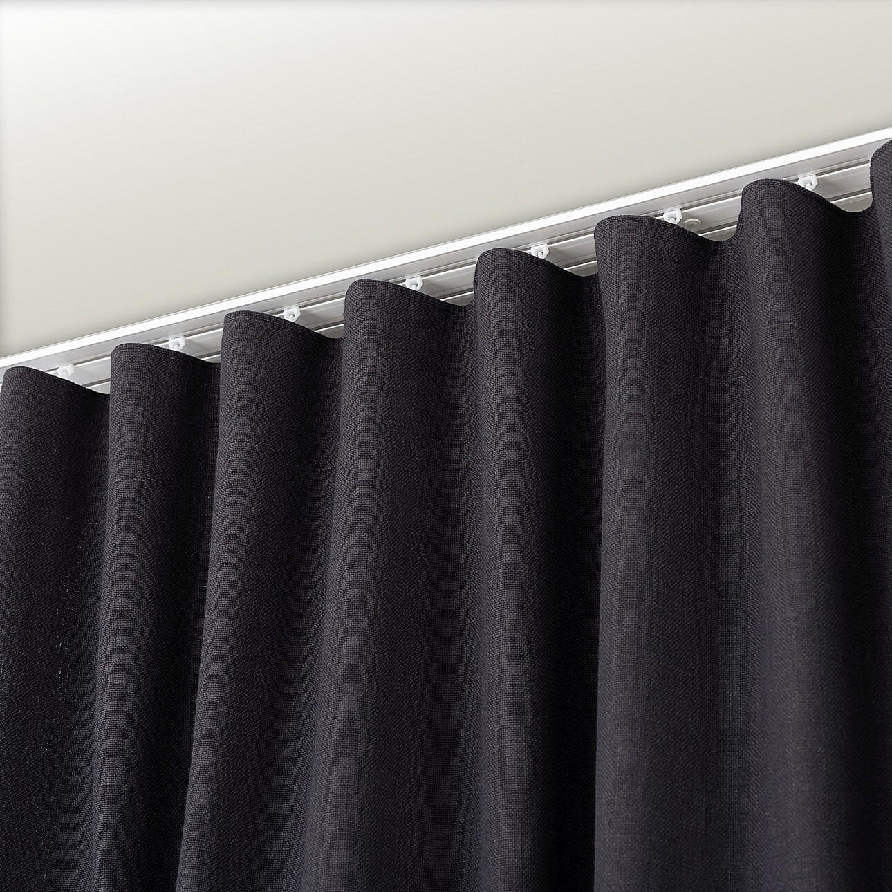 FERTIGVORHANG 140x280cm anthrazit - Anthrazit, Textil (140/280cm) - Dekoria