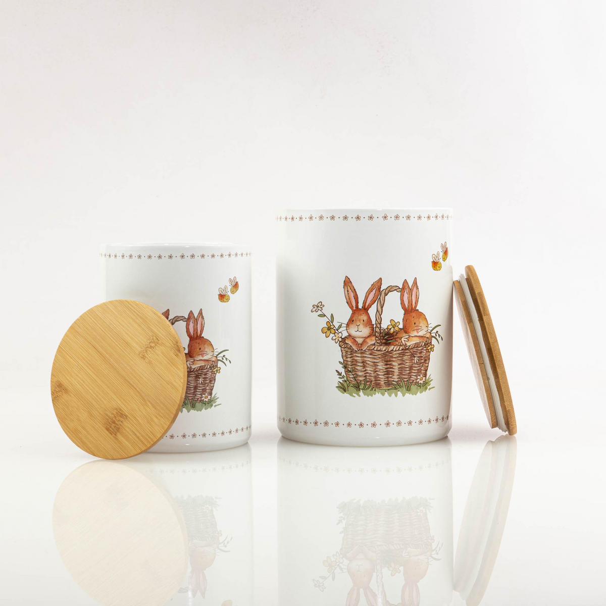 KÜCHENBEHÄLTER Charmy 2er-Set - Multicolor, Keramik (14/19/14cm) - Boltze Home